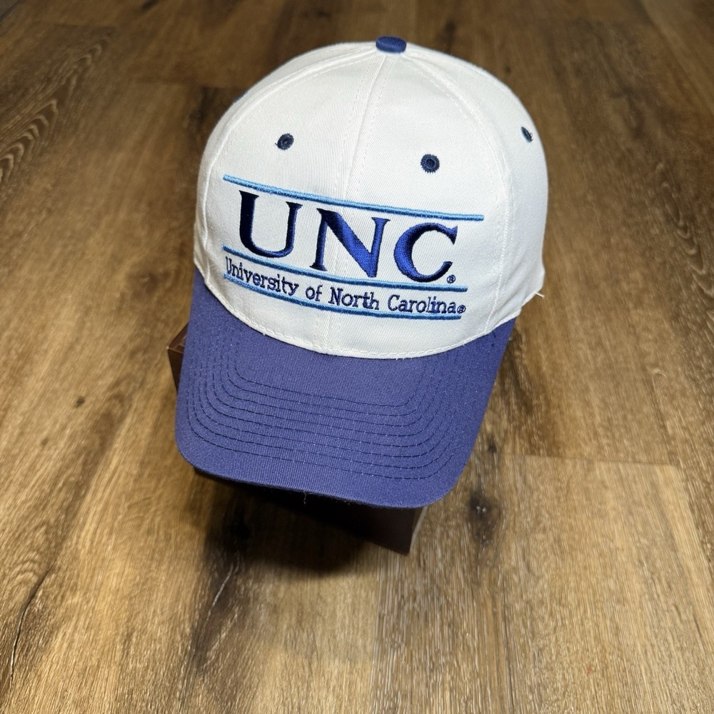 North Carolina Tar Heels Snapback Hat The Game Split‎ Bar Logo 90s Vintage Cap